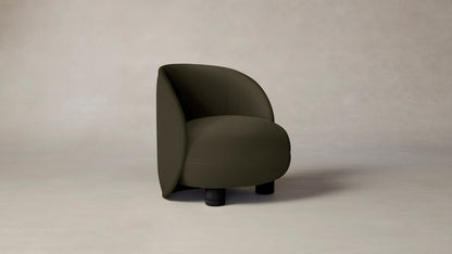 The Laight  - Pebbled Leather Truffle Chair