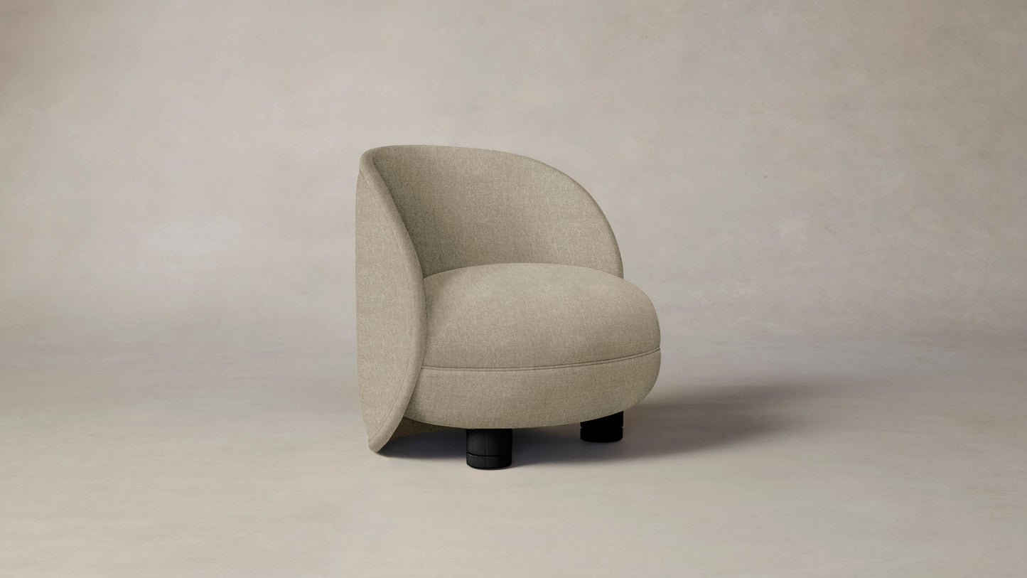 The Laight  - Performance Stonewashed Linen Clamshell Chair