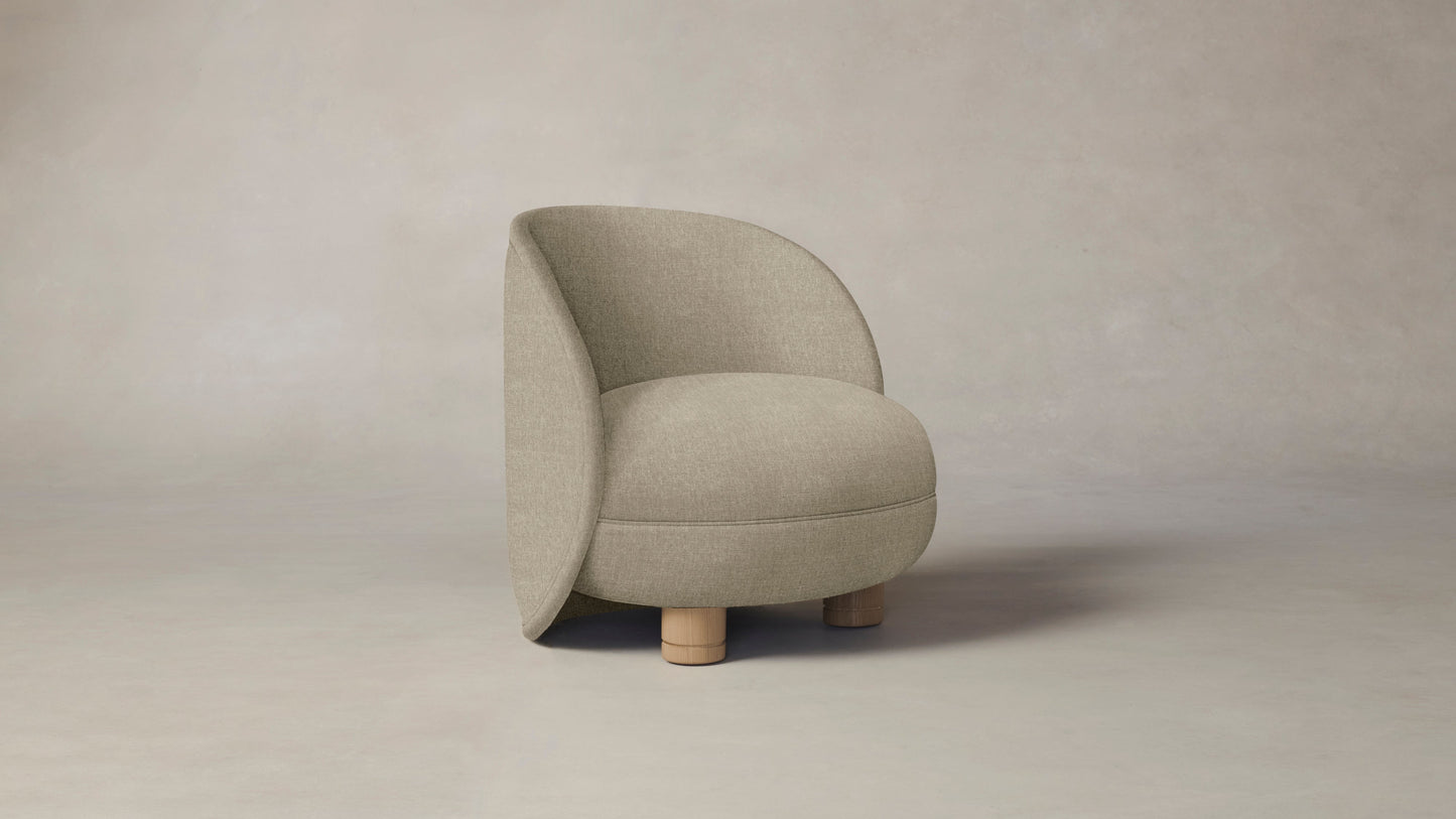 The Laight  - Performance Stonewashed Linen Clamshell Chair