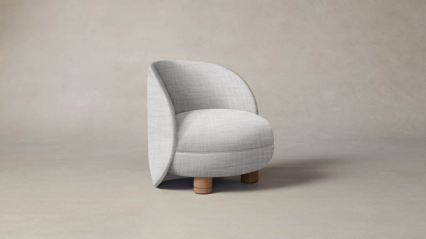 The Laight  - Performance Textured Tweed Snow Chair