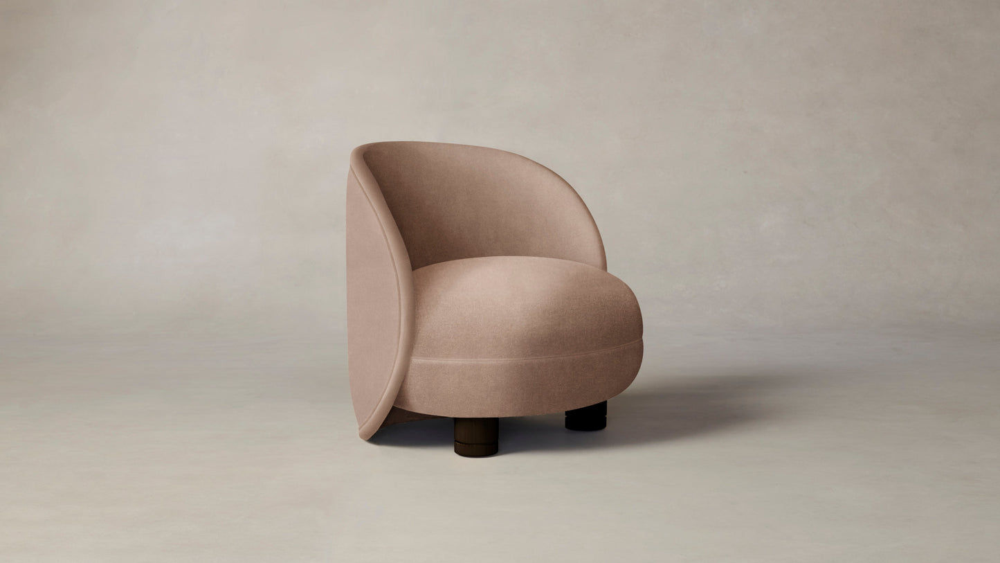 The Laight  - Performance Velvet Dusty Rose Chair