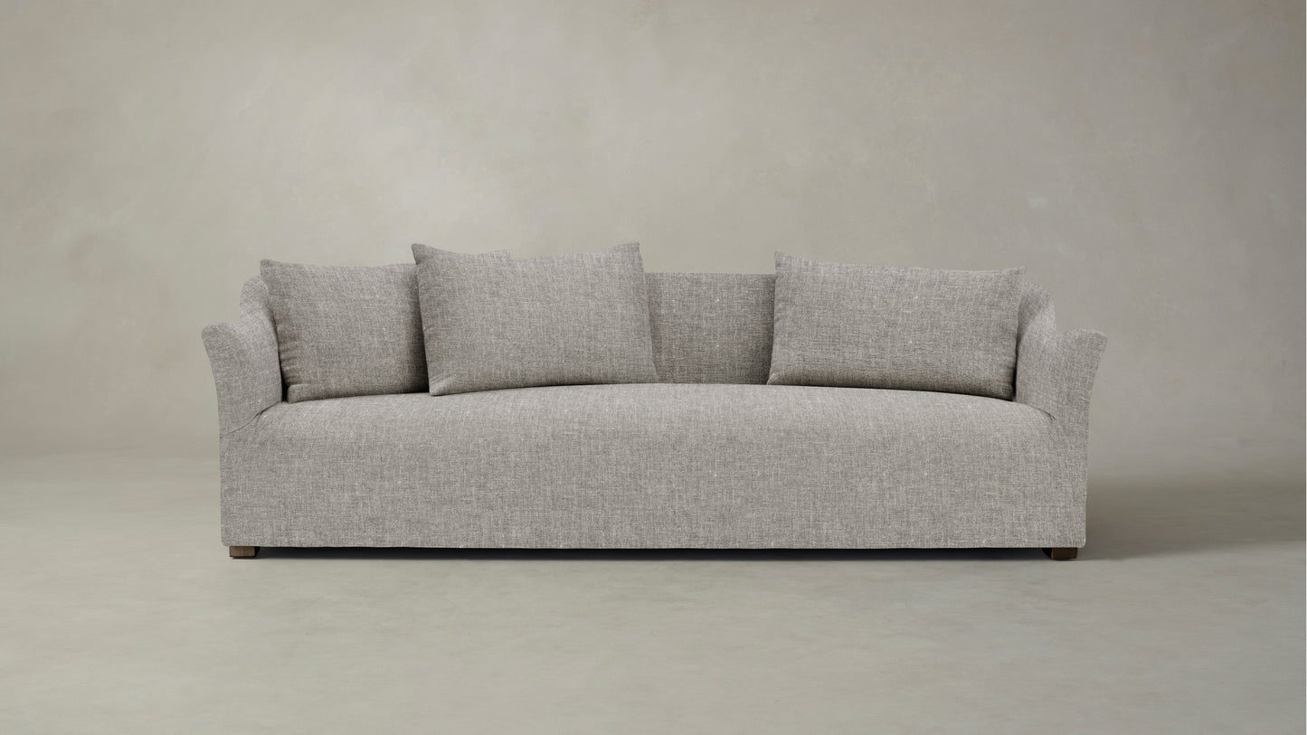 The Lenox  - Belgian Linen Agate Sofa