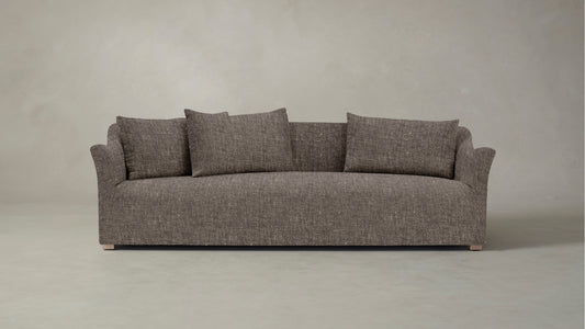 The Lenox  - Belgian Linen Carob Sofa