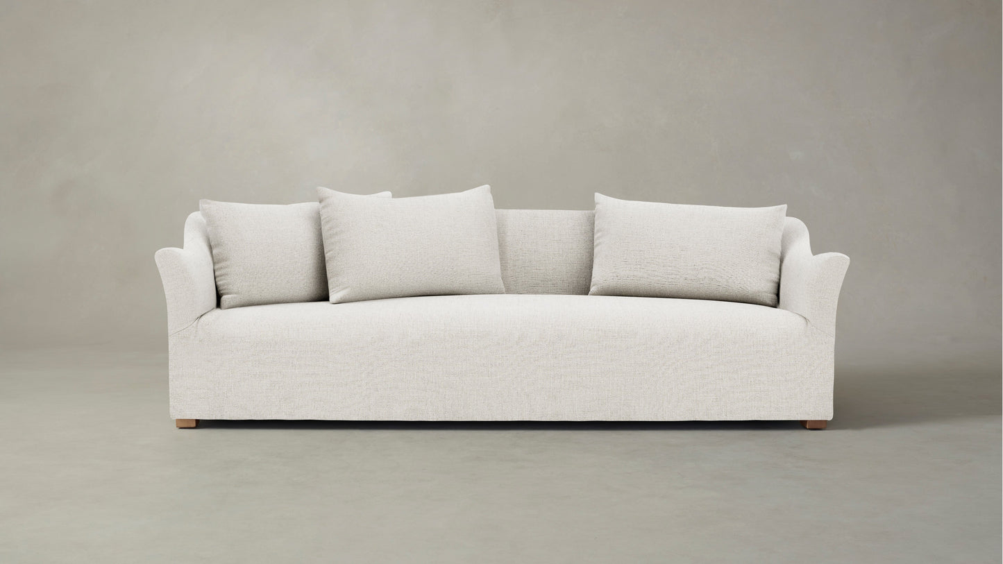 The Lenox  - Belgian Linen Egret Sofa