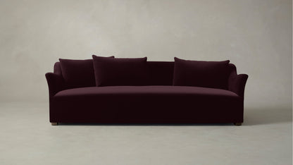 The Lenox  - Performance Velvet Merlot Sofa