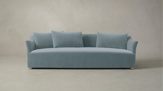 The Lenox  - Performance Velvet Sky Sofa