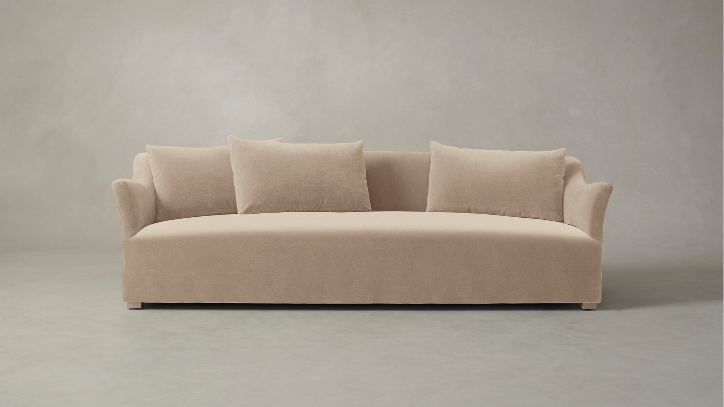 The Lenox  - Performance Velvet Taupe Sofa