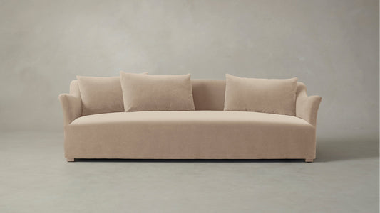 The Lenox  - Performance Velvet Taupe Sofa