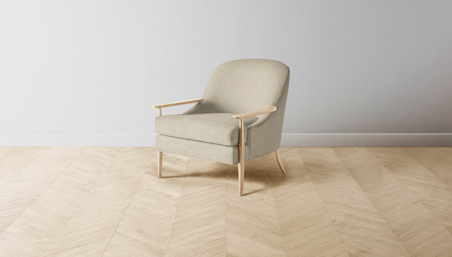 The Leroy  - Belgian Linen Alder Chair