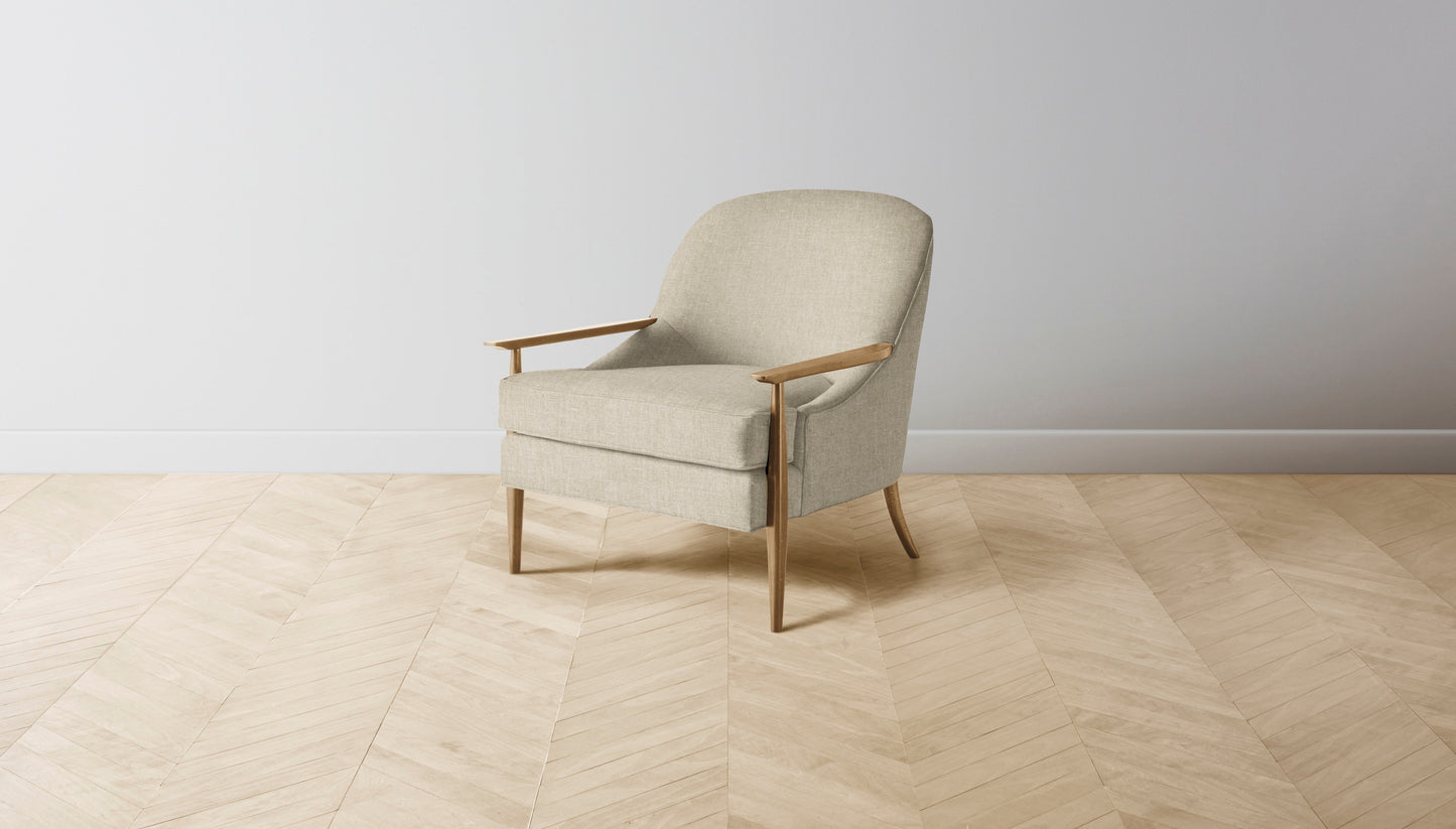 The Leroy  - Belgian Linen Alder Chair