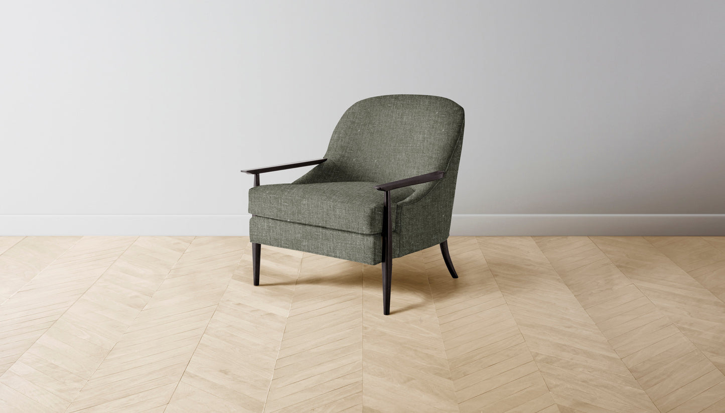 The Leroy  - Belgian Linen Thyme Chair