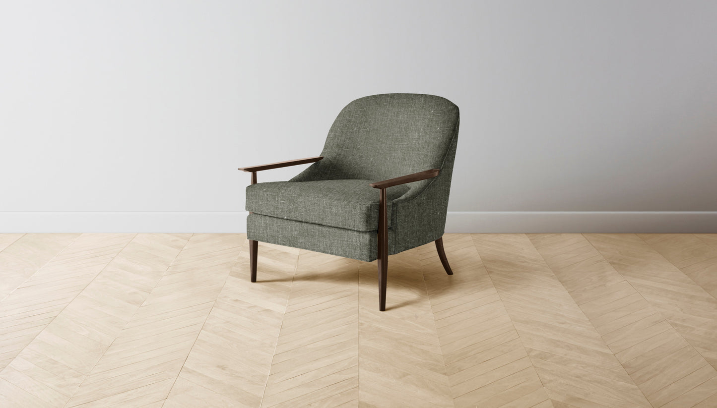 The Leroy  - Belgian Linen Thyme Chair