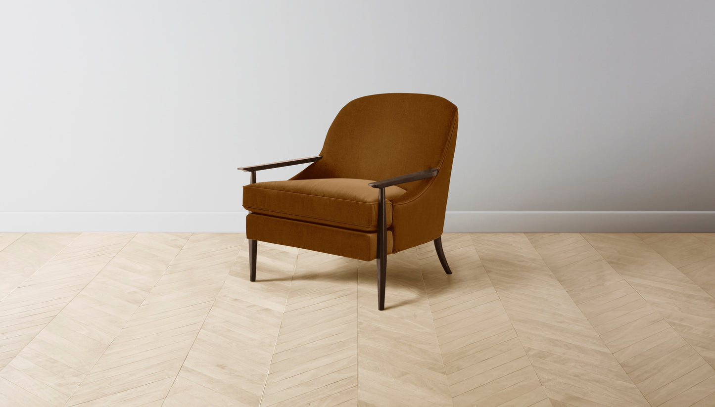 The Leroy  - Mohair Brown Sugar Chair