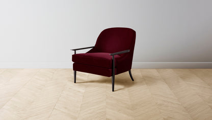 The Leroy  - Mohair Crimson Chair