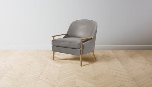 The Leroy  - Nubuck Leather Asphalt Chair