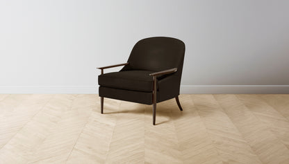 The Leroy  - Nubuck Leather Espresso Chair