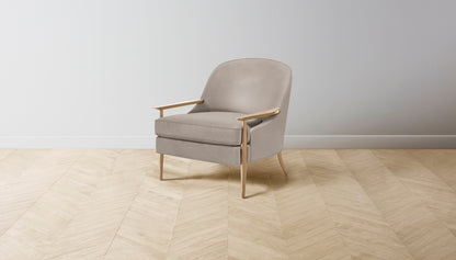 The Leroy  - Nubuck Leather Fawn Chair