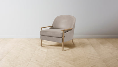 The Leroy  - Nubuck Leather Fawn Chair