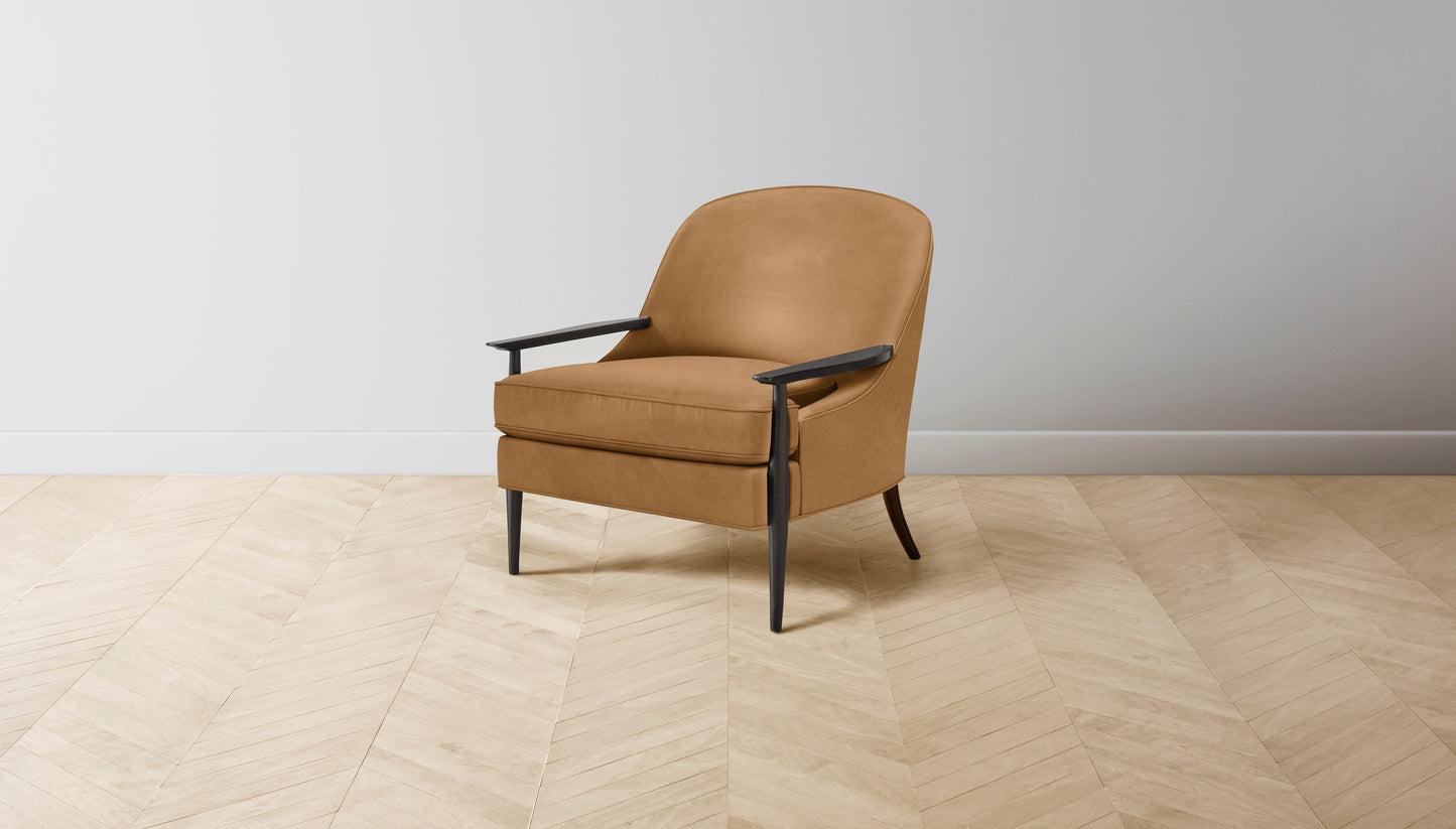 The Leroy  - Nubuck Leather Saddle Chair