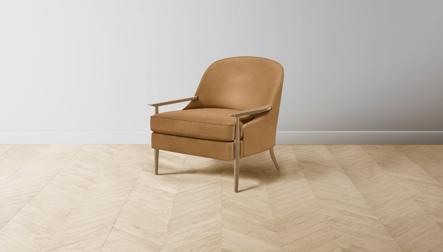 The Leroy  - Nubuck Leather Saddle Chair