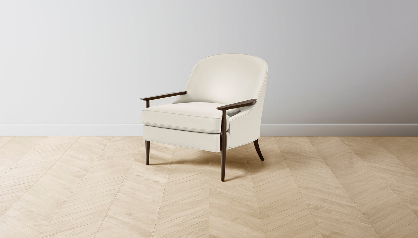 The Leroy  - Pebbled Leather Swan Chair