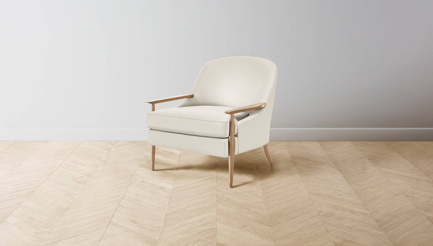 The Leroy  - Pebbled Leather Swan Chair