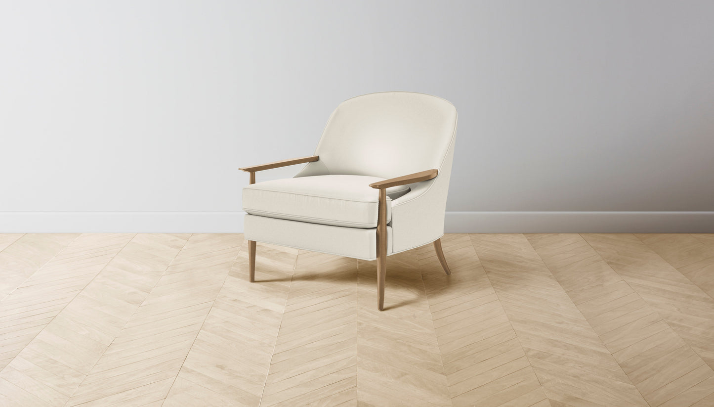 The Leroy  - Pebbled Leather Swan Chair