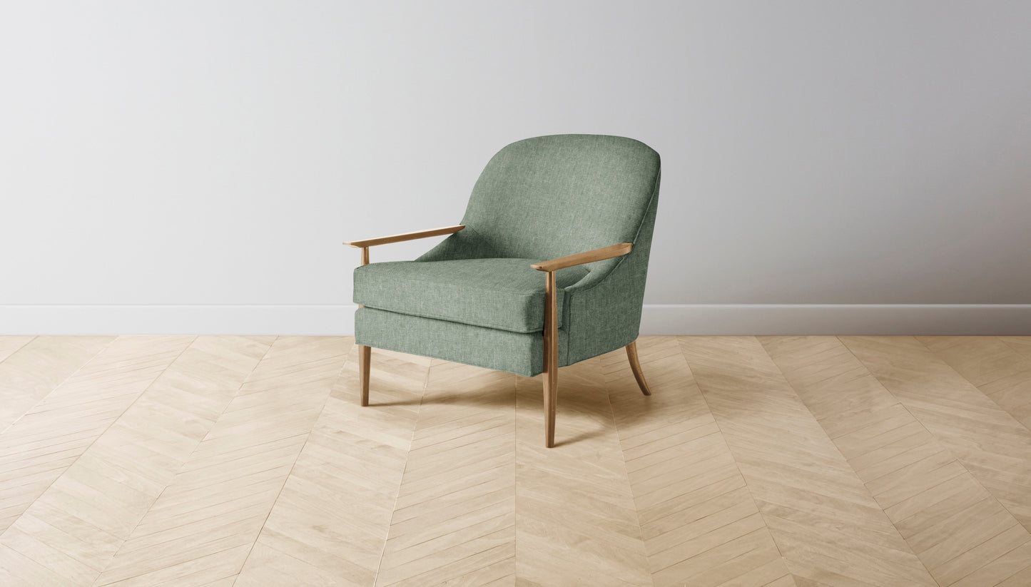 The Leroy  - Performance Stonewashed Linen Aspen Chair