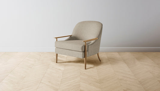 The Leroy  - Performance Stonewashed Linen Clamshell Chair