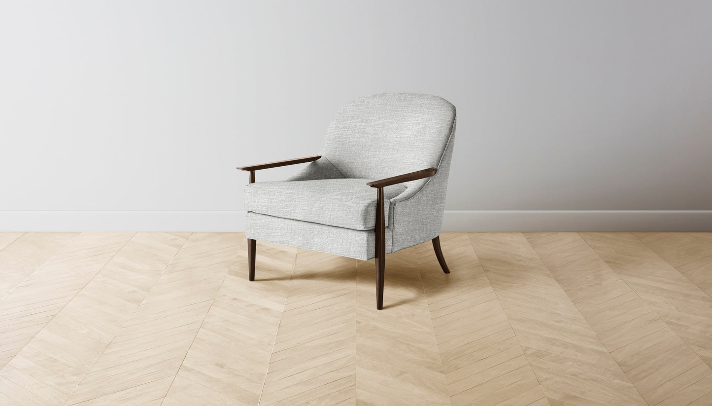 The Leroy  - Performance Textured Tweed Dove Chair