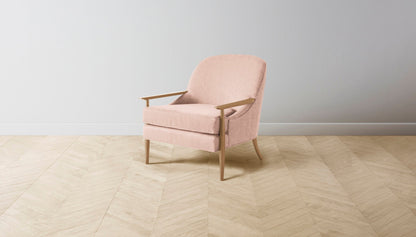 The Leroy  - Performance Velvet Dusty Rose Chair