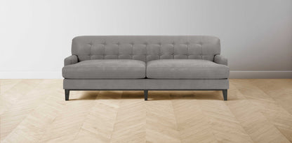 The Ludlow  - Nubuck Leather Asphalt Sofa