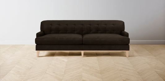 The Ludlow  - Nubuck Leather Espresso Sofa