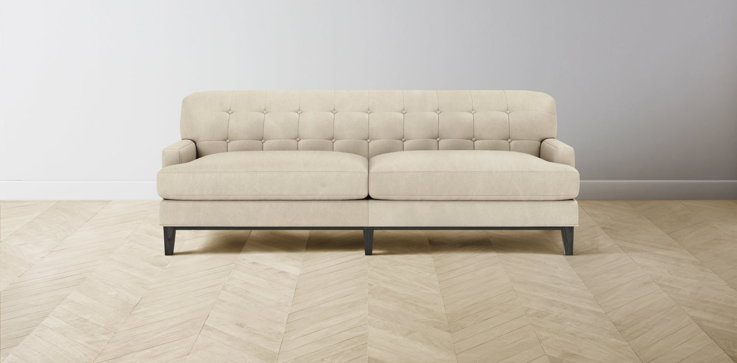 The Ludlow  - Tuscan Leather Bisque Sofa