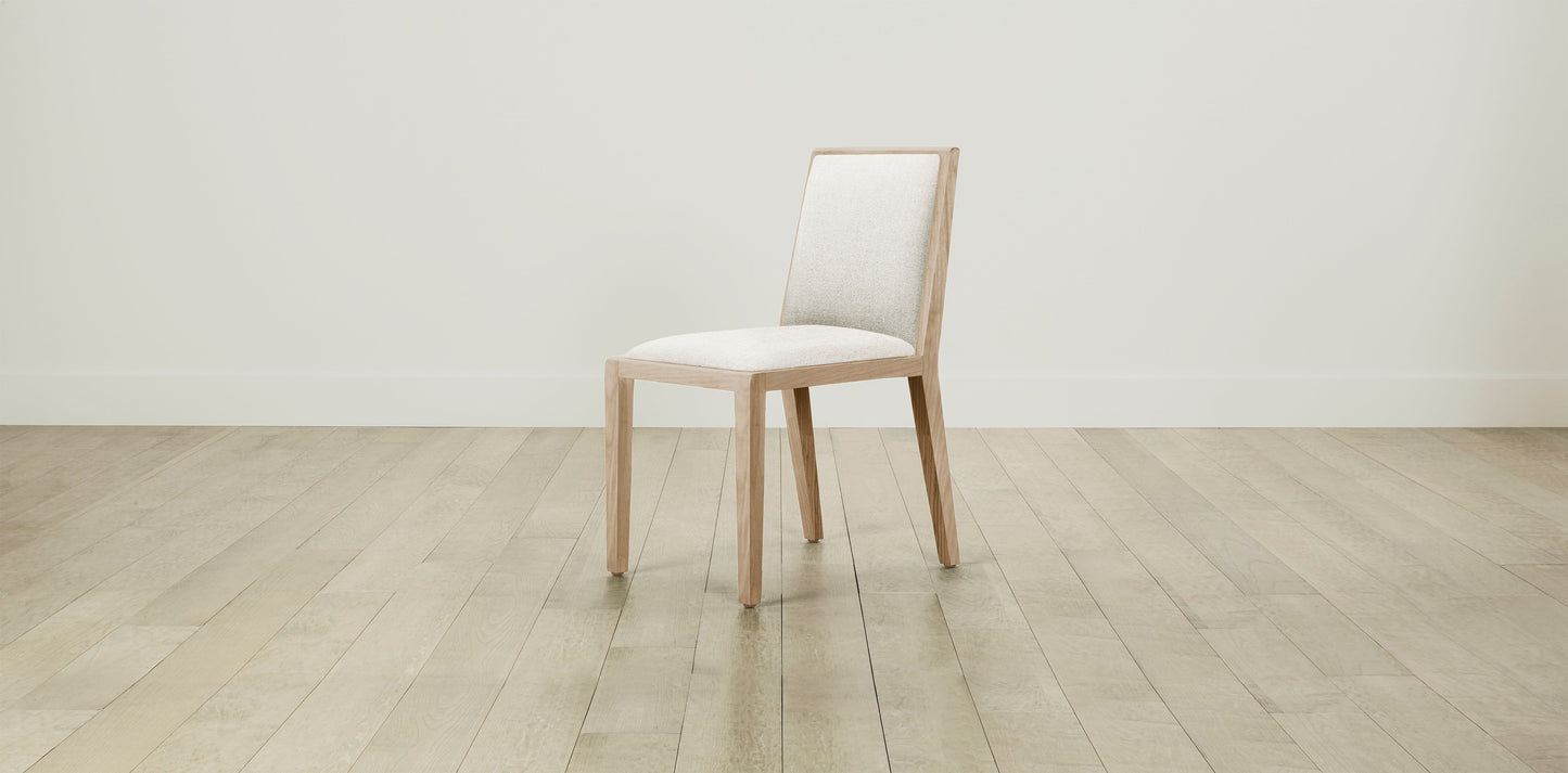 The Madison  - Belgian Linen Egret Dining Chair