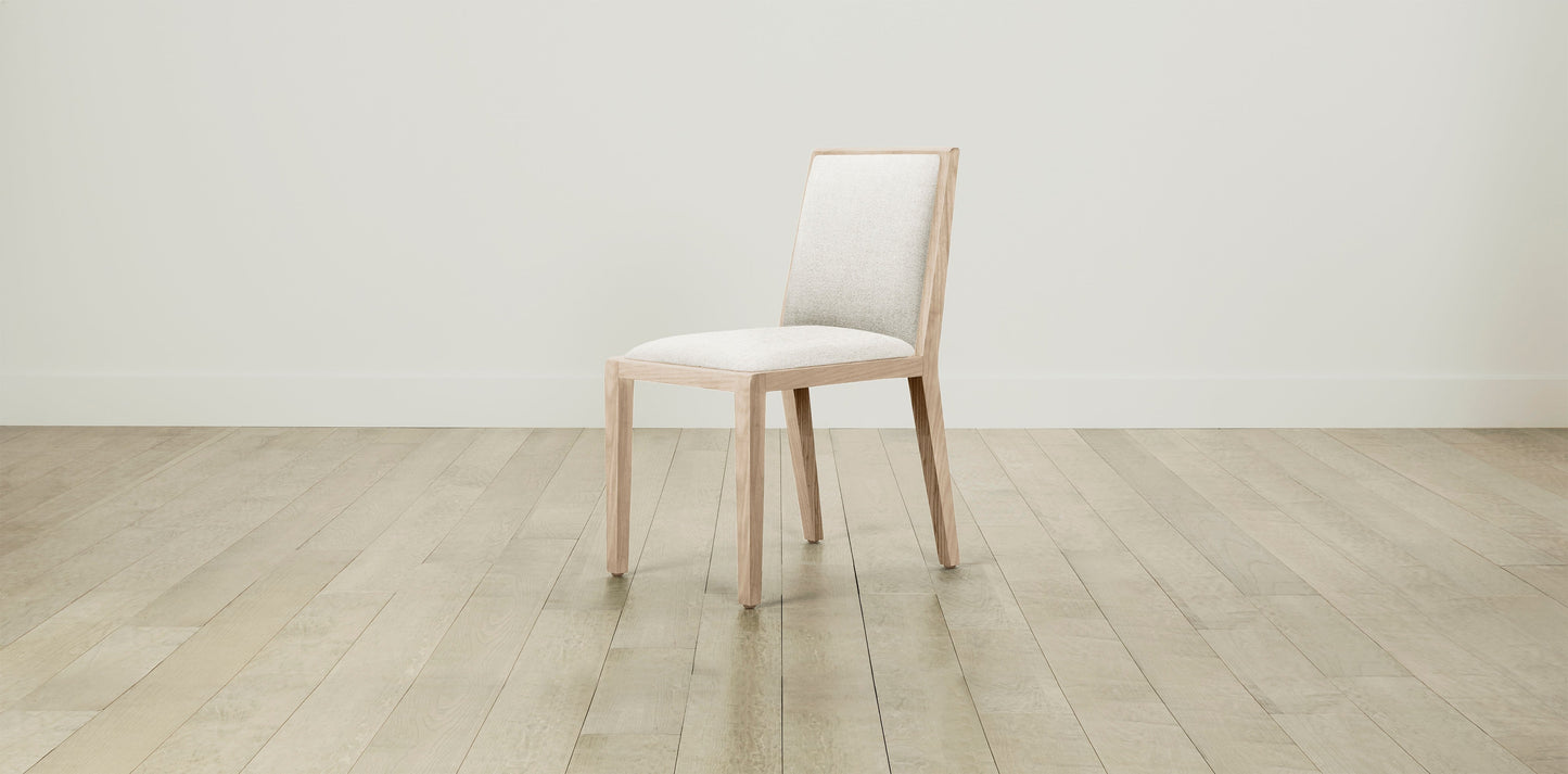 The Madison  - Belgian Linen Egret Dining Chair