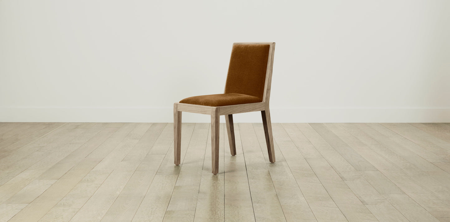 The Madison  - Mohair Brown Sugar Dining Chair