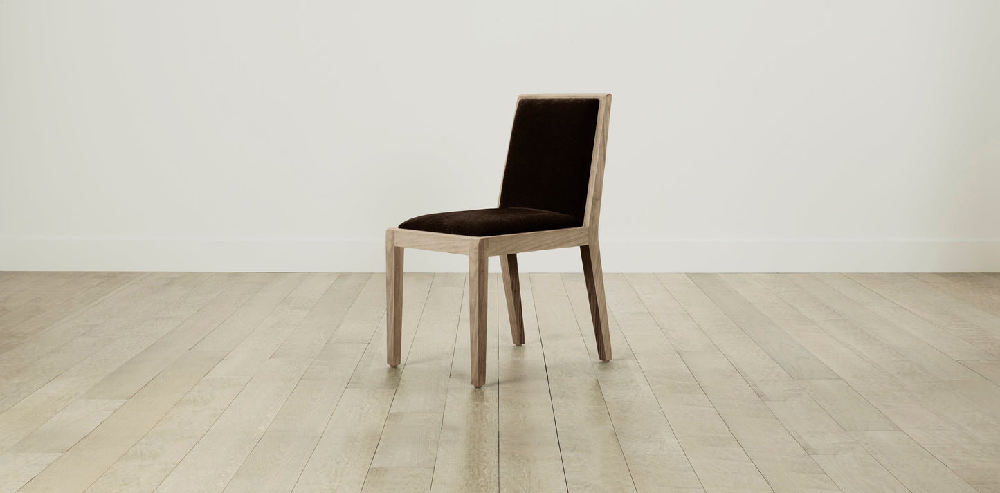 The Madison  - Mohair Chocolate Dining Chair