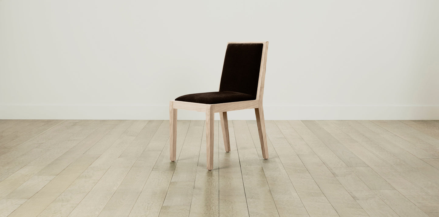 The Madison  - Mohair Chocolate Dining Chair