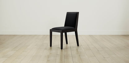 The Madison  - Pebbled Leather Ink Dining Chair