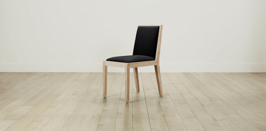 The Madison  - Pebbled Leather Ink Dining Chair