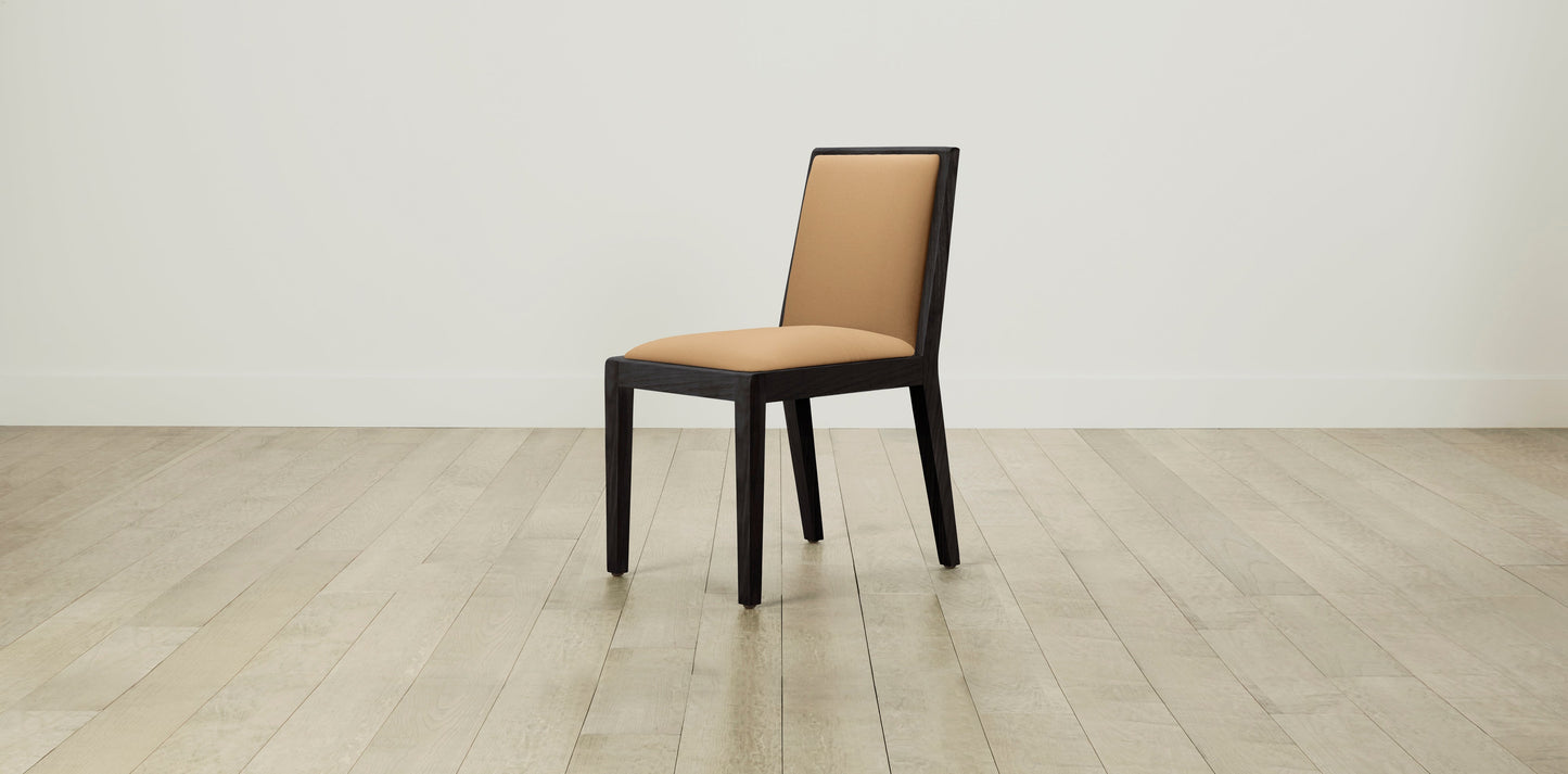 The Madison  - Pebbled Leather Latte Dining Chair