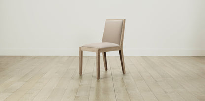 The Madison  - Pebbled Leather Stone Dining Chair