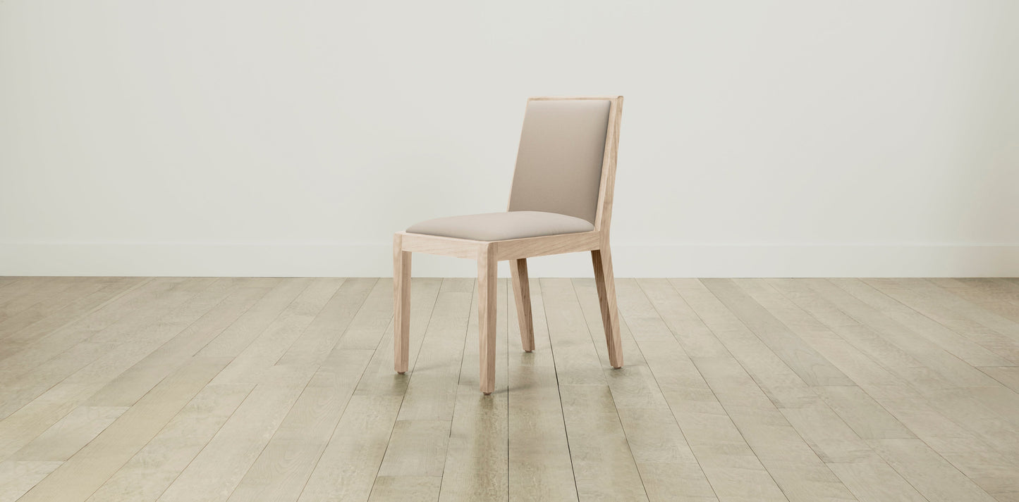 The Madison  - Pebbled Leather Stone Dining Chair