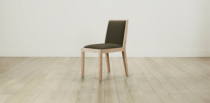 The Madison  - Pebbled Leather Truffle Dining Chair