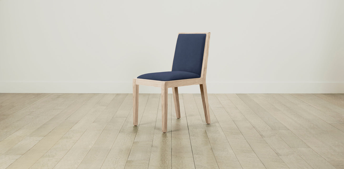 The Madison  - Performance Chevron Indigo Dining Chair