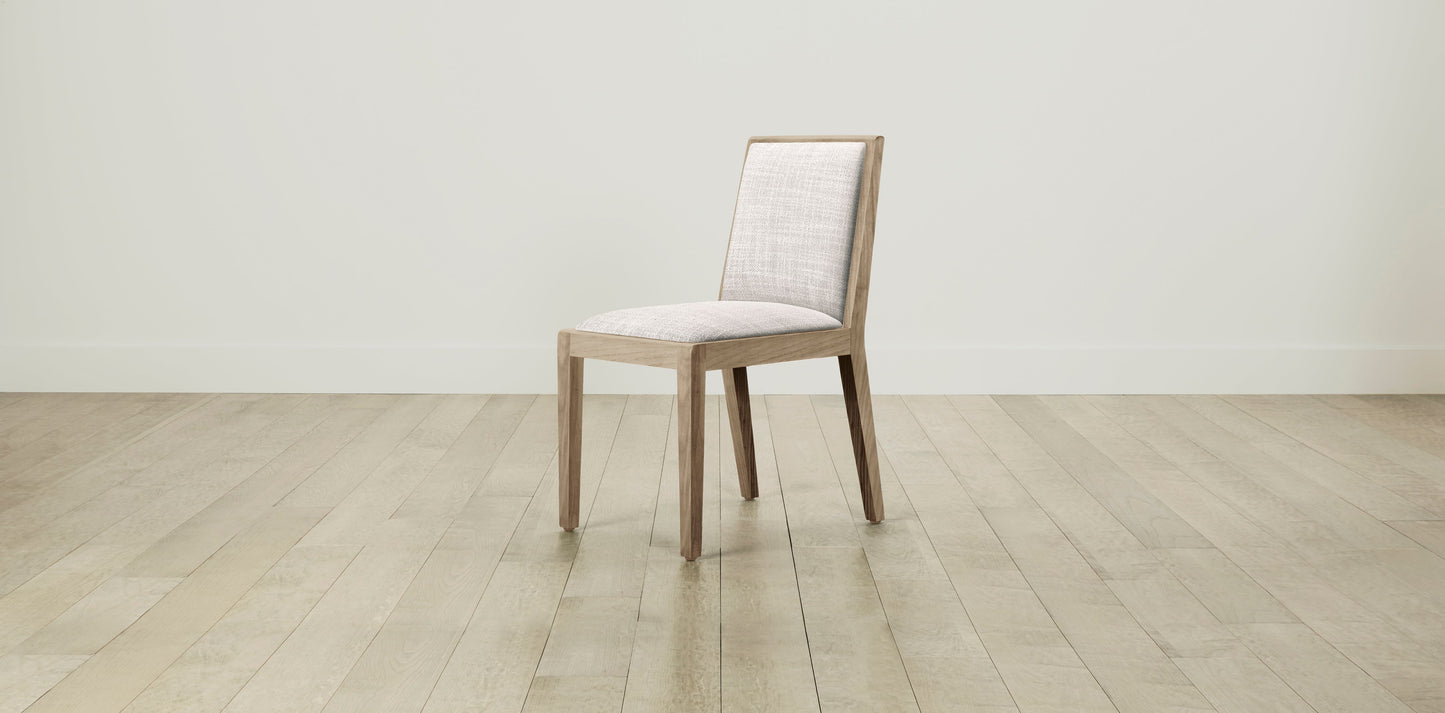 The Madison  - Performance Textured Tweed Snow Dining Chair