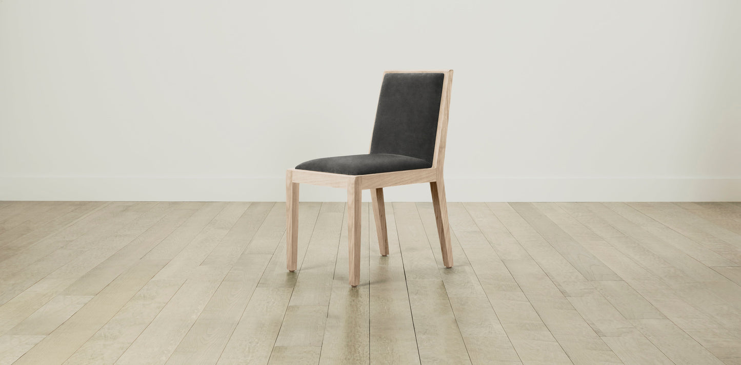 The Madison  - Performance Velvet Slate Dining Chair