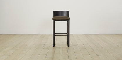 The Delancey with Onyx - Pebbled Leather Truffle Bar and Counter Stool