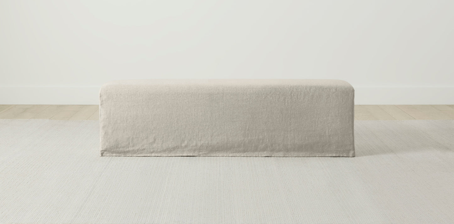 The Franklin  - Performance Stonewashed Linen Dew Bench